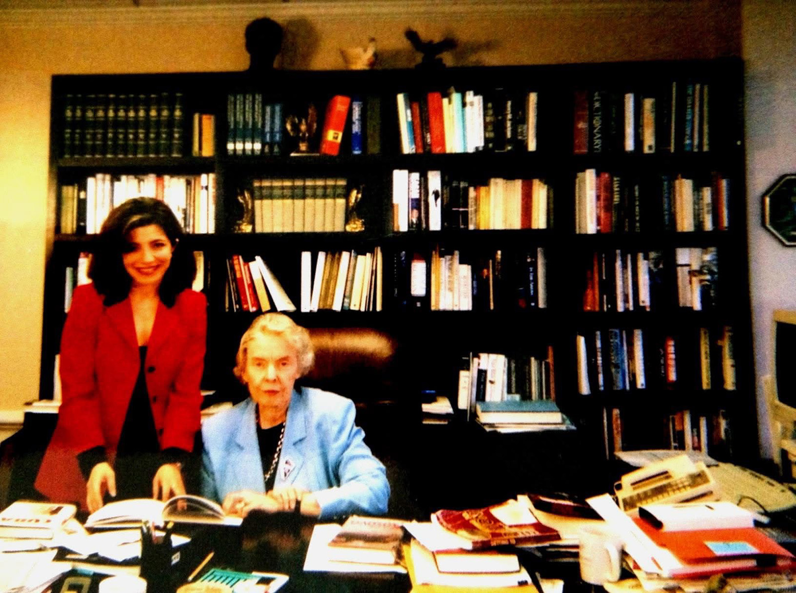 Mahtab Farid with Jeane Kirkpatrick, first woman to serve as the U.S. Ambassador to the United Nations