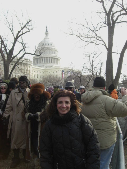 Mahtab Farid covering former President Obama’s inauguration in 2009